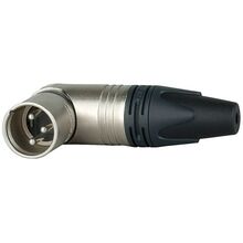 Neutrik XLR 3p. 90° Connector Male Silver contacts, Nickel Housing