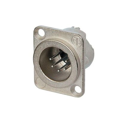 Neutrik XLR 5p. Chassis Male Silver contacts, Nickel housing